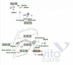 Toyota Corolla (E14 - E15) Замок двери задней правой Королла,15 кузов,1,6,1ZR,мкпп, б/у запчастина в наявності (розбирання)