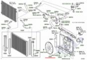 Toyota Corolla (E14 - E15) Крыльчатка основного вентилятора, без мотора, и диффузора б/у запчастина в наявності (розбирання)