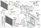 Toyota Corolla (E14 - E15) Патрубок системы охлаждения ДВС тройник - патрубок пластиковый б/у запчастина в наявності (розбирання)