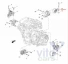 Opel Astra J Опора двигателя задняя, GTC, 2011 г. 1,4 л. ( турбо ),( A14NET ) 16 клапанов, мкпп б/у запчастина в наявності (розбирання)