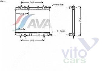 Радиатор основной (охлаждение ДВС) Peugeot 307 (с разборки)