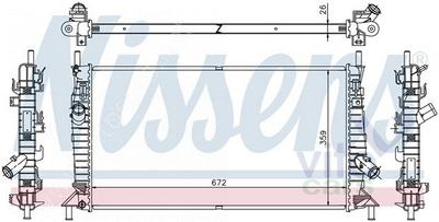 Радиатор основной (охлаждение ДВС) Ford Focus 2 (с разборки)
