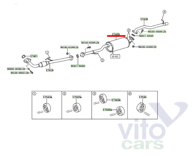 Глушитель средняя часть Toyota Hi Lux (3) Pick Up (с разборки)