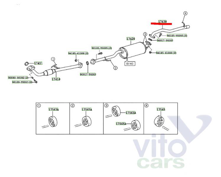 Глушитель задняя часть Toyota Hi Lux (3) Pick Up (с разборки)