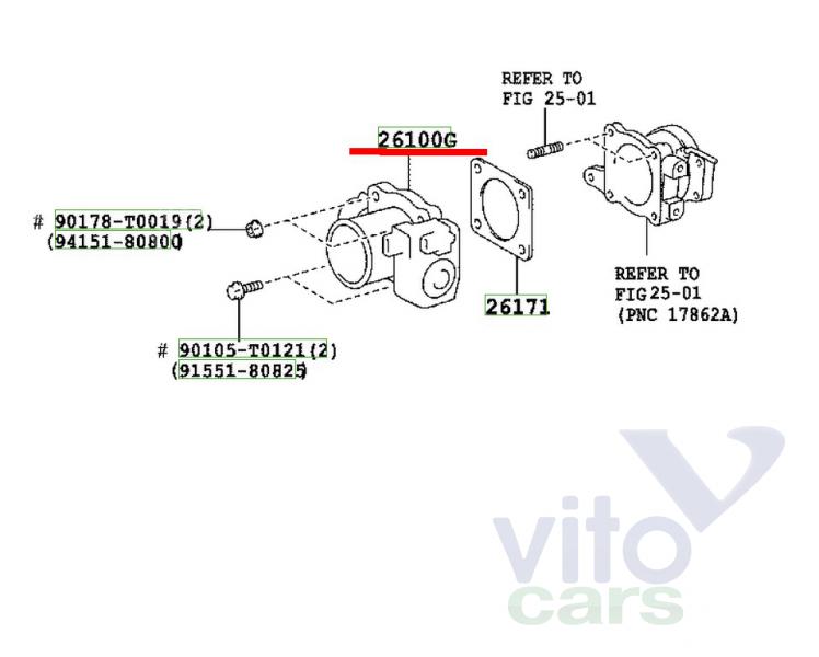 Заслонка дроссельная электрическая Toyota Hi Lux (3) Pick Up (с разборки)