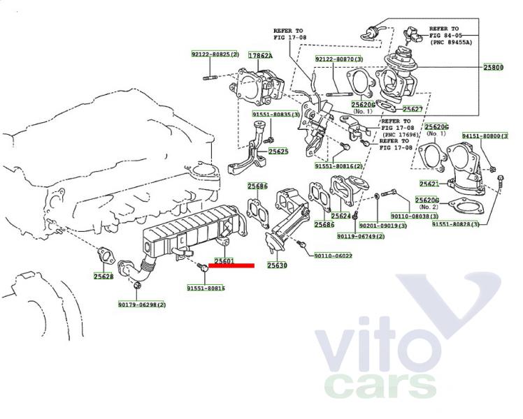 Радиатор системы EGR Toyota Hi Lux (3) Pick Up (с разборки)