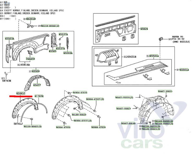 Накладка крыла заднего левого Toyota Hi Lux (3) Pick Up (с разборки)