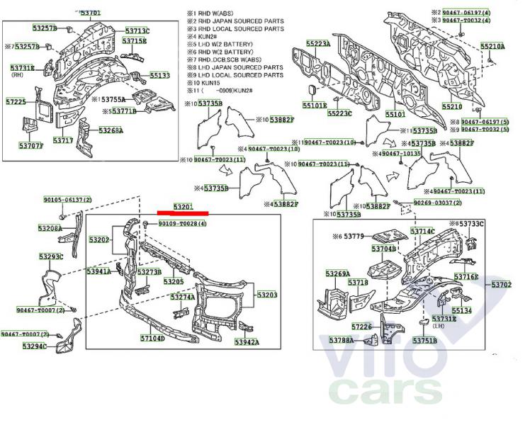 Панель передняя (телевизор) Toyota Hi Lux (3) Pick Up (с разборки)