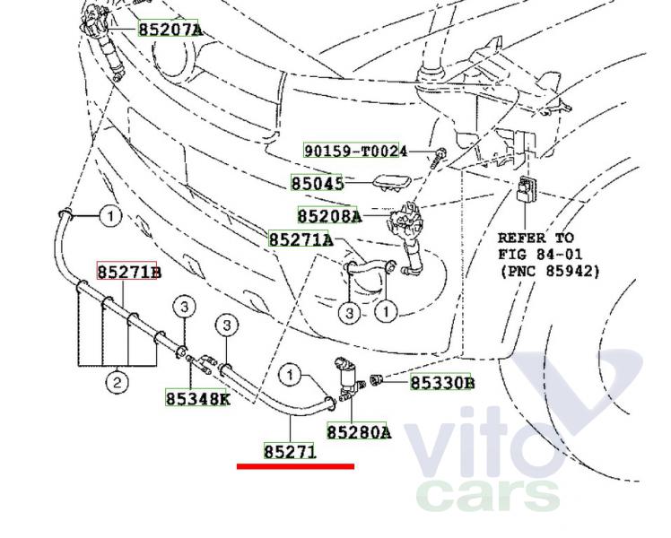 Трубка омывателя Toyota Hi Lux (3) Pick Up (с разборки)