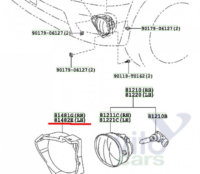 Кронштейн фары противотуманной левой Toyota Hi Lux (3) Pick Up (с разборки)