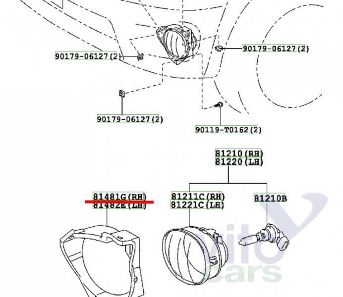 Кронштейн фары противотуманной правой Toyota Hi Lux (3) Pick Up (с разборки)