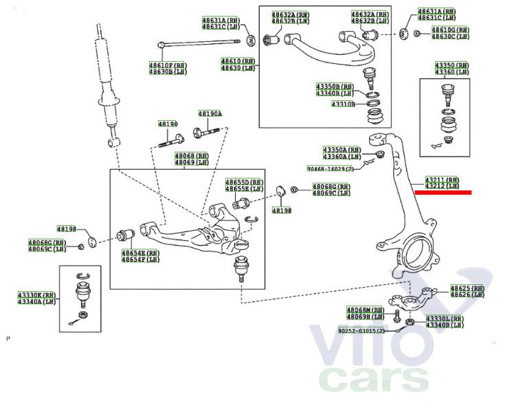 Кулак поворотный Toyota Hi Lux (3) Pick Up (с разборки)