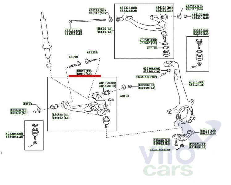 Рычаг передний левый Toyota Hi Lux (3) Pick Up (с разборки)