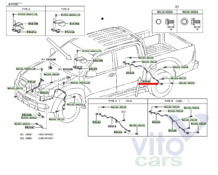 Датчик ABS задний Toyota Hi Lux (3) Pick Up (с разборки)