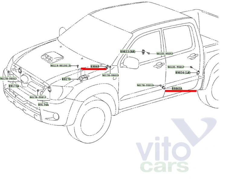 Датчик удара AIR BAG (SRS) Toyota Hi Lux (3) Pick Up (с разборки)