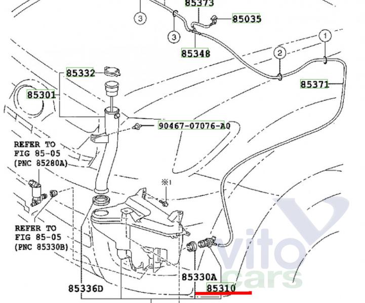 Насос омывателя Toyota Hi Lux (3) Pick Up (с разборки)