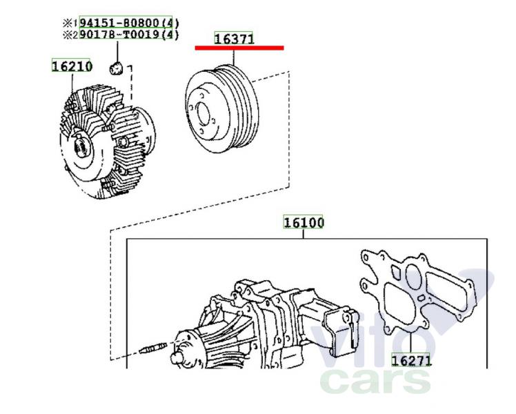 Шкив Toyota Hi Lux (3) Pick Up (с разборки)