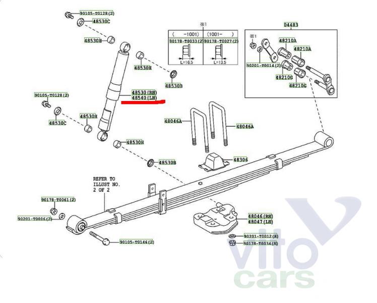 Амортизатор задний Toyota Hi Lux (3) Pick Up (с разборки)