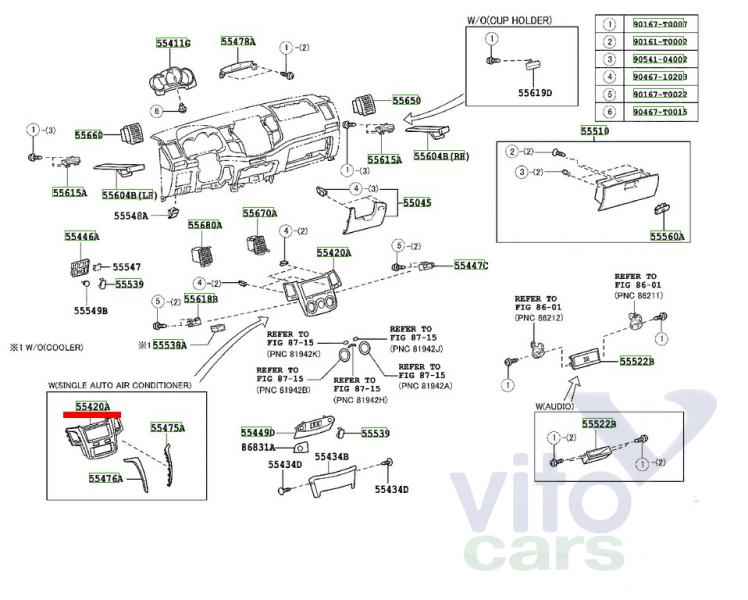 Накладка декоративная на торпедо Toyota Hi Lux (3) Pick Up (с разборки)