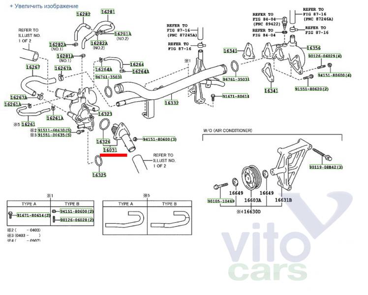 Патрубок системы охлаждения ДВС Toyota Land Cruiser 120 (PRADO) (с разборки)