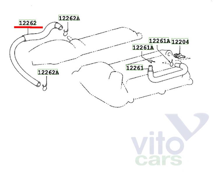 Трубка картерных газов Toyota Land Cruiser 120 (PRADO) (с разборки)