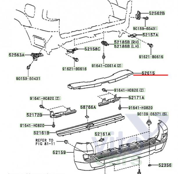 Уплотнитель Toyota Land Cruiser 120 (PRADO) (с разборки)