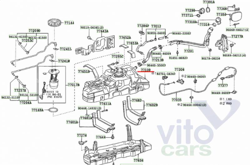 Бак топливный Toyota Land Cruiser 120 (PRADO) (с разборки)