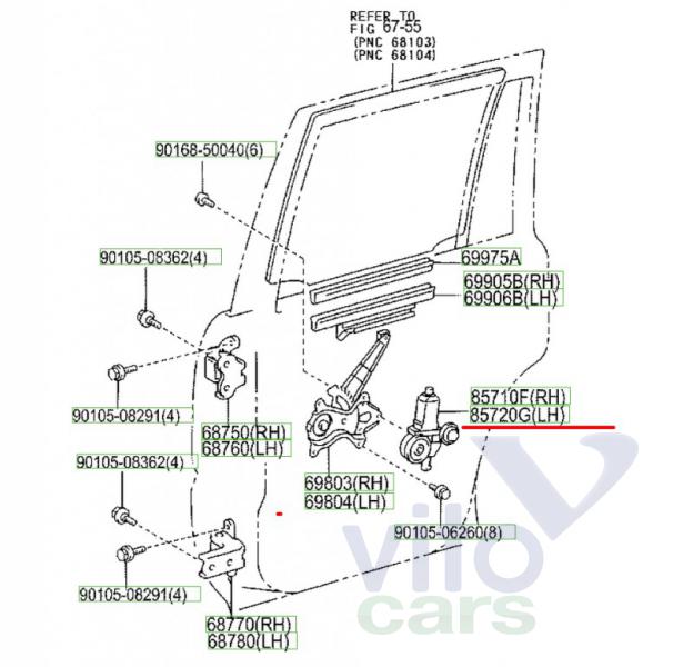 Моторчик стеклоподъёмника передний правый Toyota Land Cruiser 120 (PRADO) (с разборки)