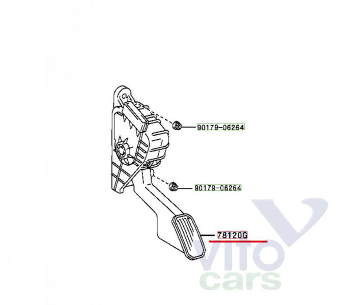 Педаль газа Toyota Land Cruiser 120 (PRADO) (с разборки)