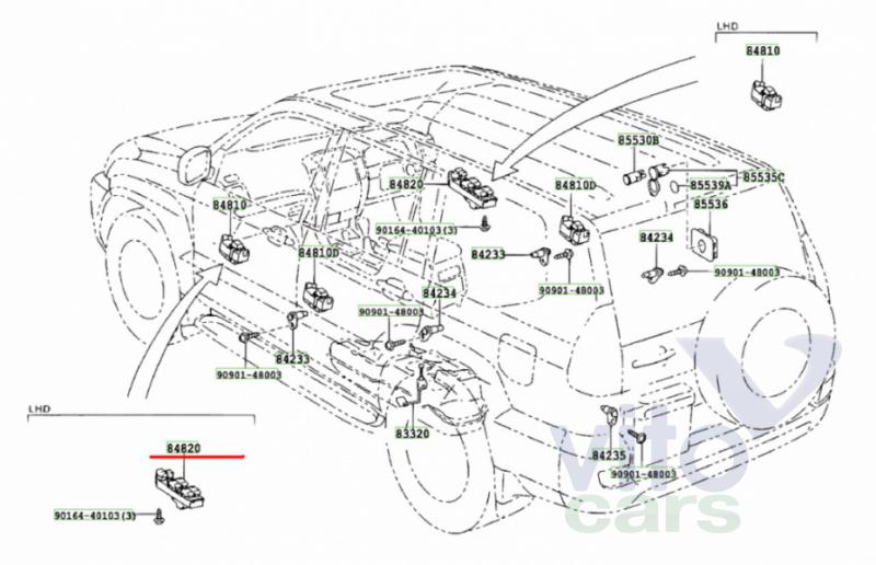 Блок управления стеклоподъёмниками Toyota Land Cruiser 120 (PRADO) (с разборки)