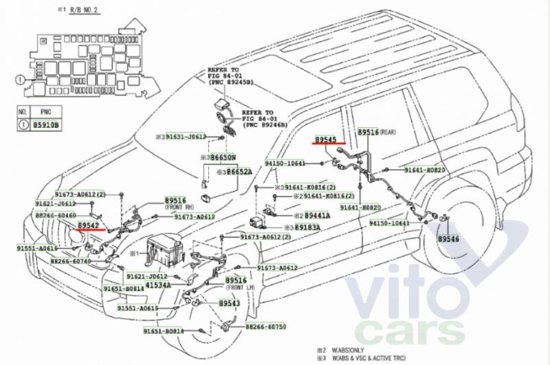 Датчик ABS задний Toyota Land Cruiser 120 (PRADO) (с разборки)