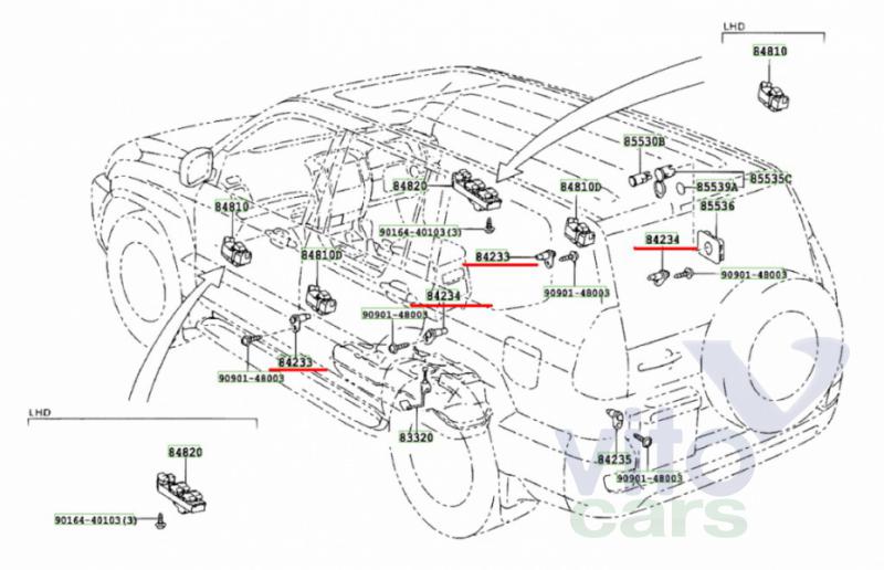 Выключатель концевой Toyota Land Cruiser 120 (PRADO) (с разборки)