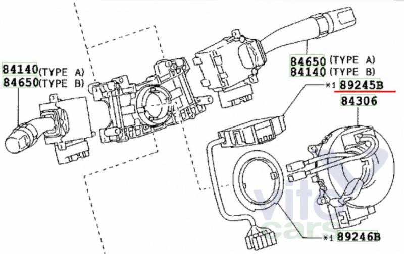 Датчик угла поворота рулевого колеса Toyota Land Cruiser 120 (PRADO) (с разборки)