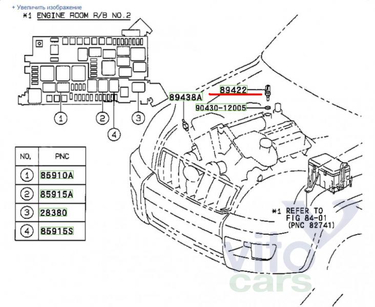 Датчик температуры ДВС Toyota Land Cruiser 120 (PRADO) (с разборки)