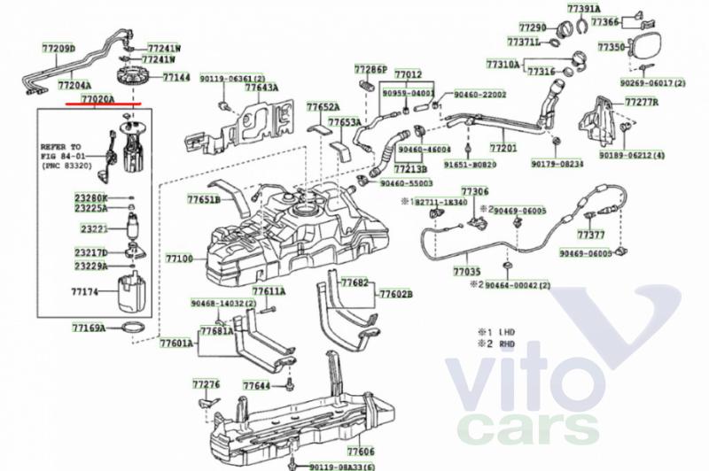 Насос топливный электрический Toyota Land Cruiser 120 (PRADO) (с разборки)