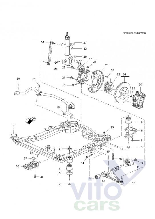 Диск тормозной передний Chevrolet Cruze 1 (с разборки)