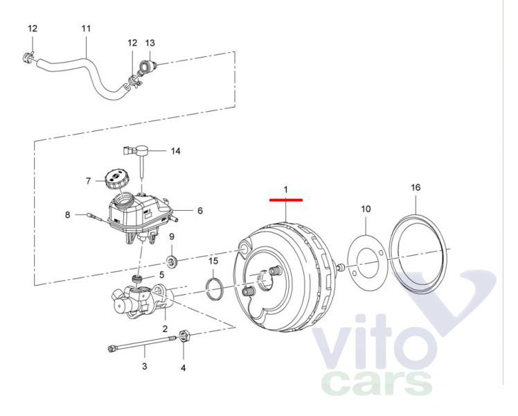 Усилитель тормозов вакуумный Chevrolet Cruze 1 (с разборки)
