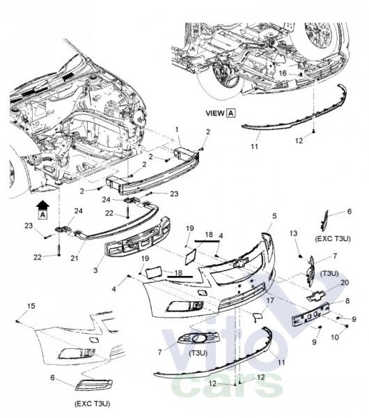 Заглушка в бампер Chevrolet Cruze 1 (с разборки)