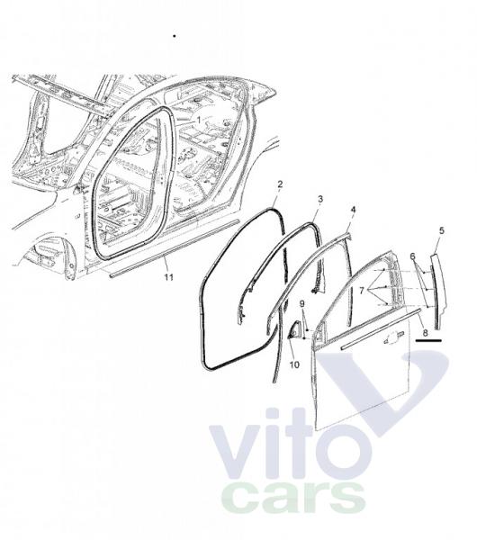 Накладка стекла Chevrolet Cruze 1 (с разборки)