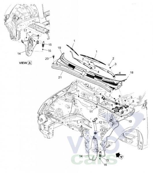 Поводок стеклоочистителя передний Chevrolet Cruze 1 (с разборки)