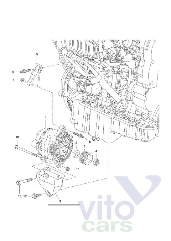 Кронштейн генератора Chevrolet Cruze 1 (с разборки)