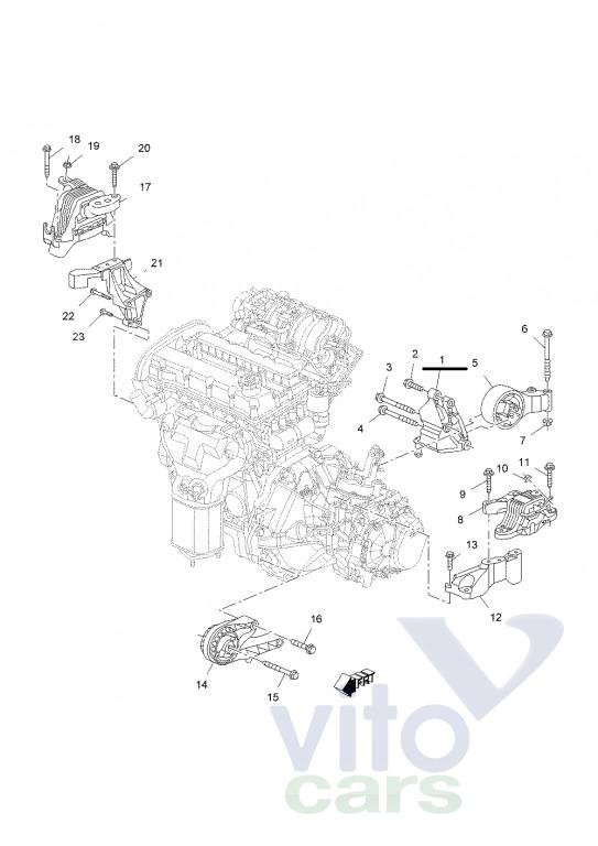 Кронштейн крепления КПП Chevrolet Cruze 1 (с разборки)