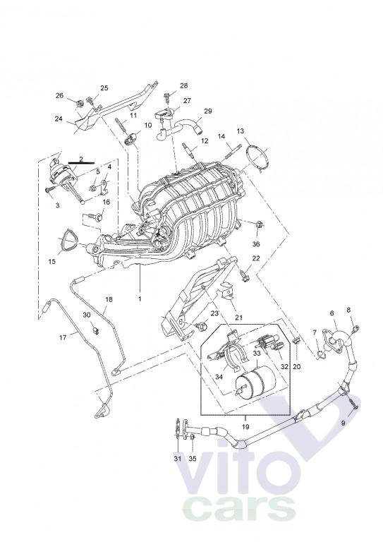 Механизм изменения длины впускного коллектора Chevrolet Cruze 1 (с разборки)