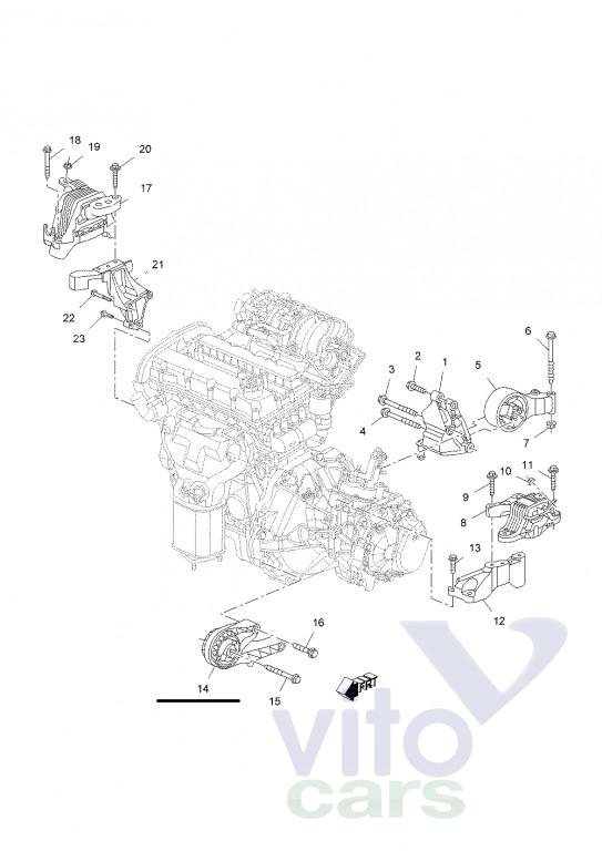 Опора АКПП Chevrolet Cruze 1 (с разборки)