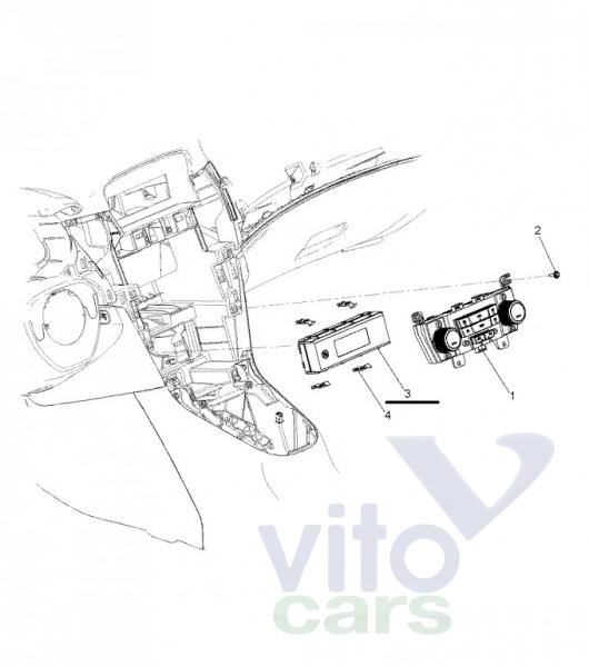 Блок управления климатической установкой Chevrolet Cruze 1 (с разборки)