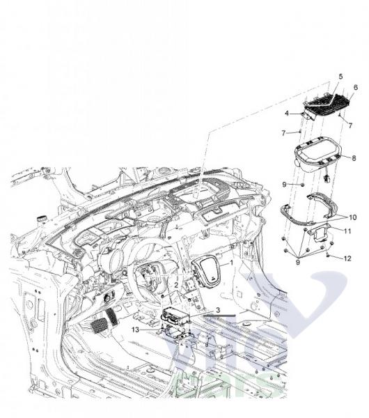 Блок управления AirBag (блок активации SRS) Chevrolet Cruze 1 (с разборки)