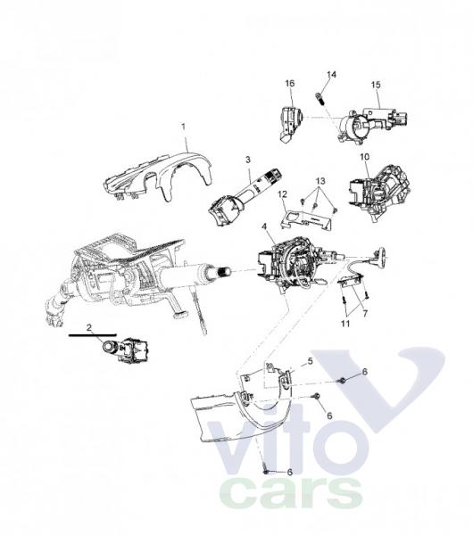 Переключатель поворотов подрулевой Chevrolet Cruze 1 (с разборки)