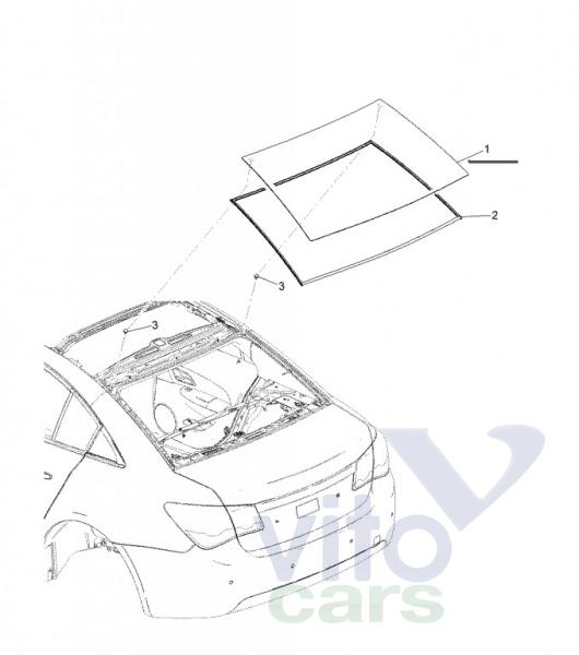 Стекло заднее Chevrolet Cruze 1 (с разборки)