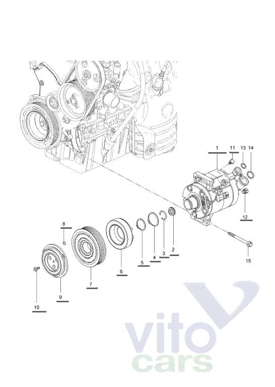 Компрессор системы кондиционирования Chevrolet Cruze 1 (с разборки)