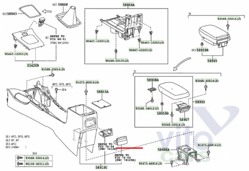 Пепельница Toyota Corolla (E14 - E15) (с разборки)